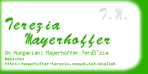 terezia mayerhoffer business card